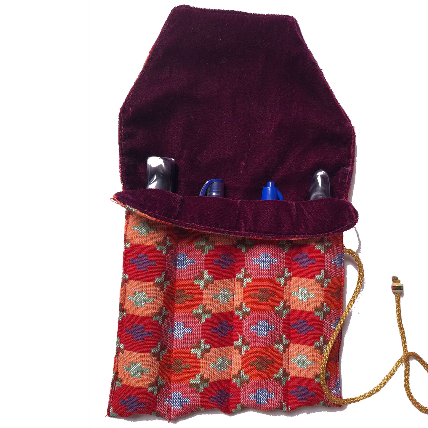 PREORDER: Velvet - Lined Dhaka Pen Sleeves