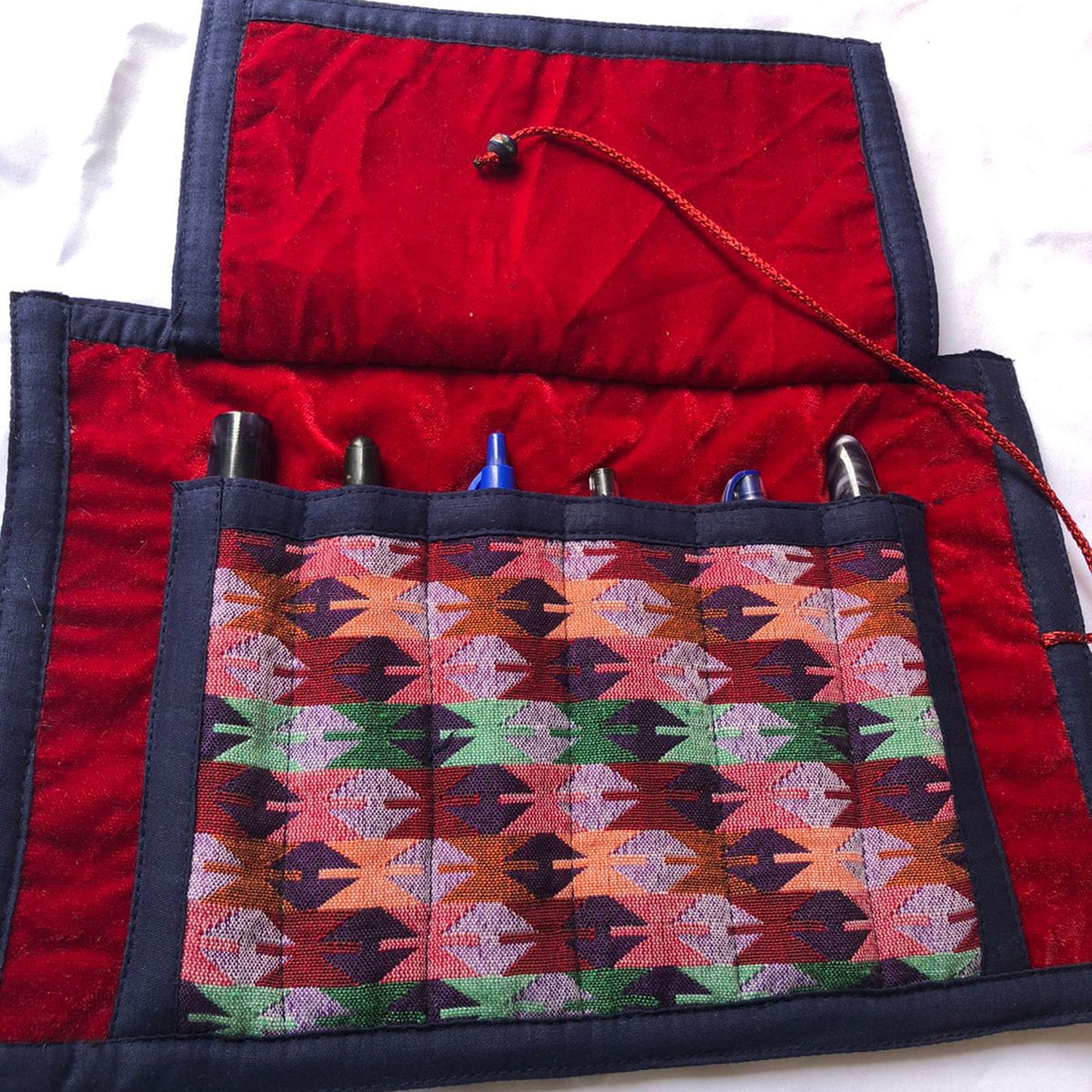 PREORDER: Velvet - Lined Dhaka Pen Sleeves