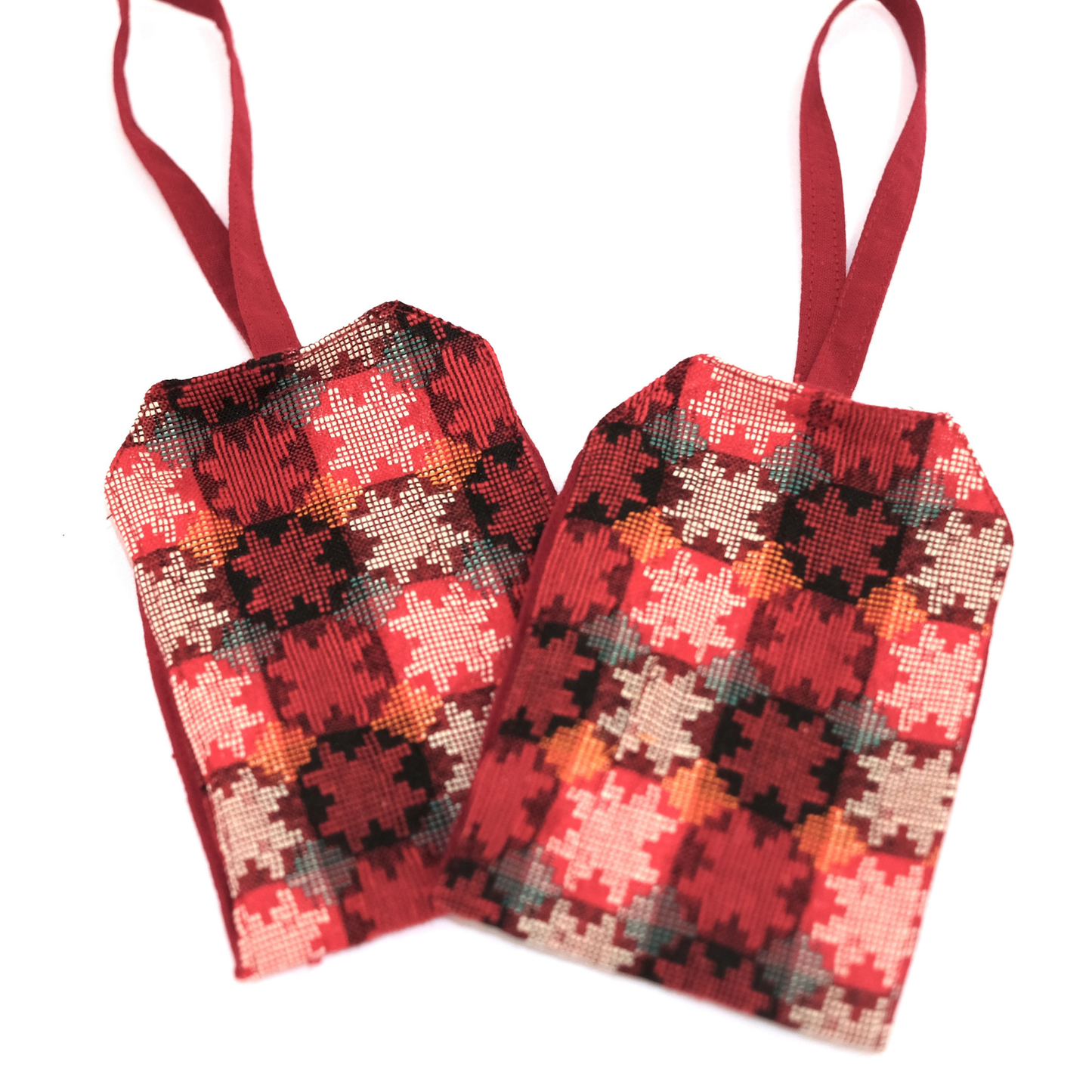 Unique Nepali Dhaka Fabric Luggage Tags