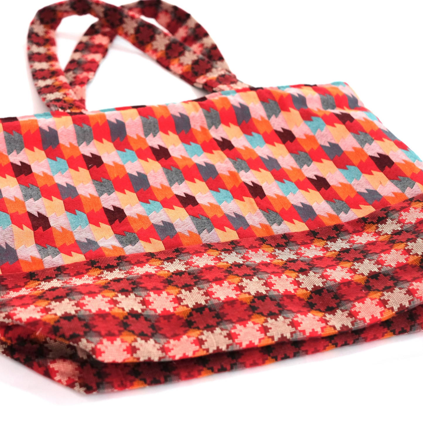 Large Two-Fabric Tote