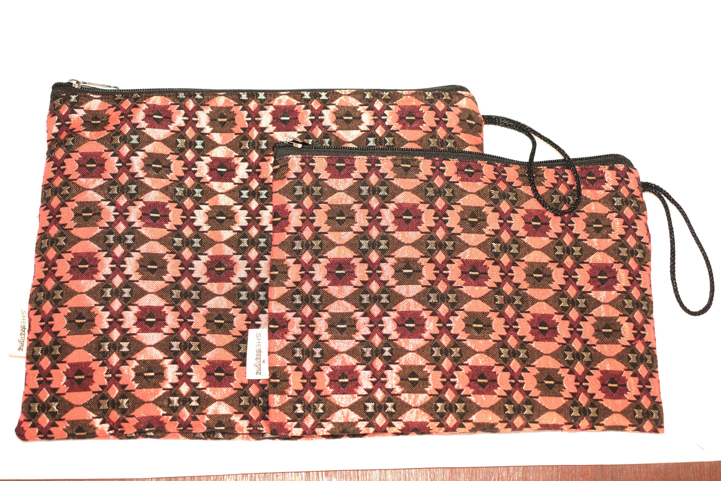 Medium or Large zippered Dhaka Fabric Bag