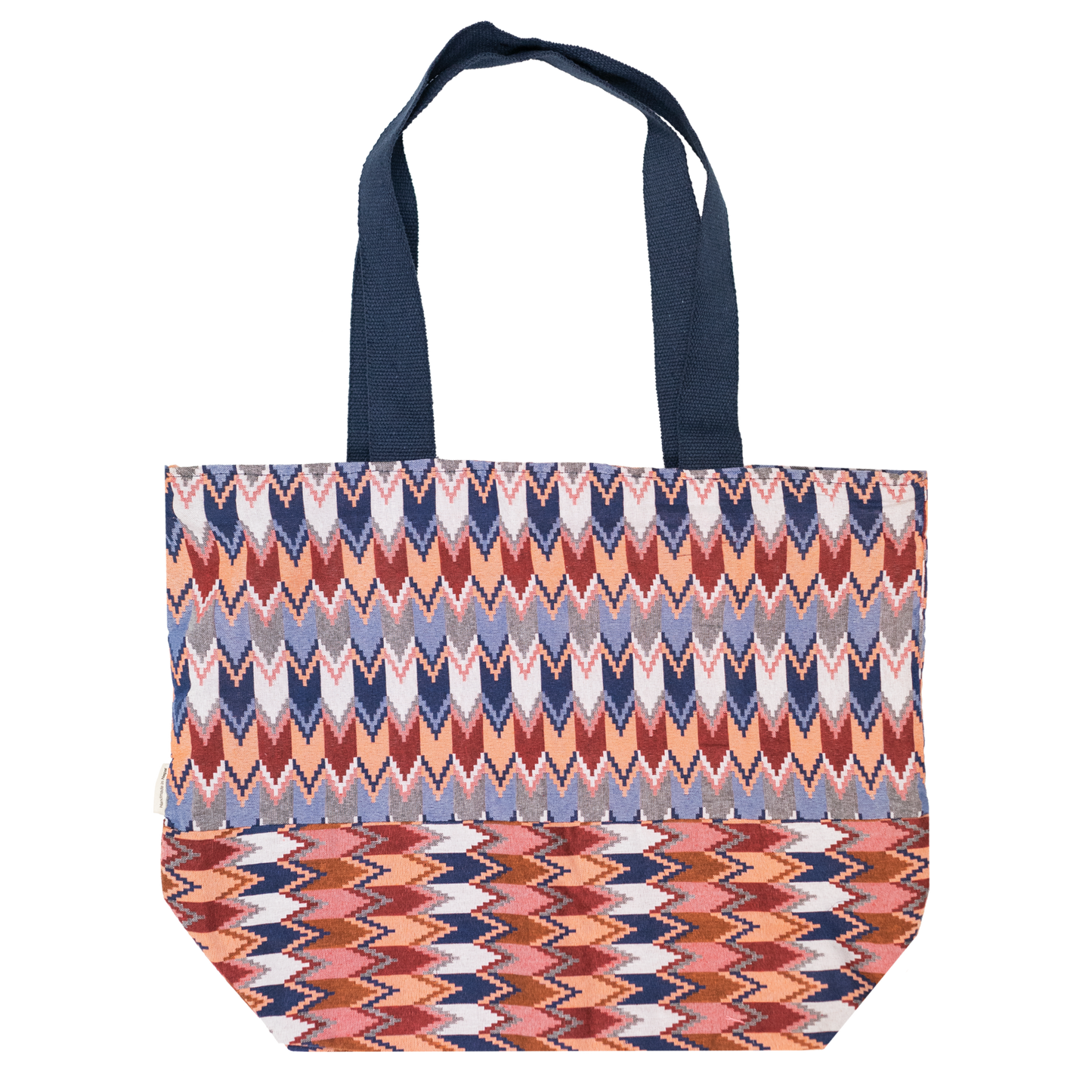 Large Two-Fabric Tote