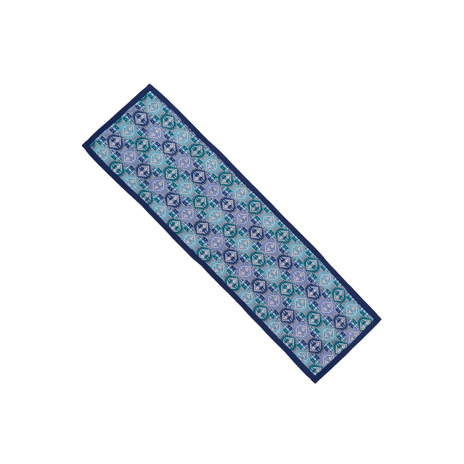 table runner 「青磁色・彩」　帯リメイク Amazon.com: Turquoise and Grey Table Runner,Teal Abstract Modern