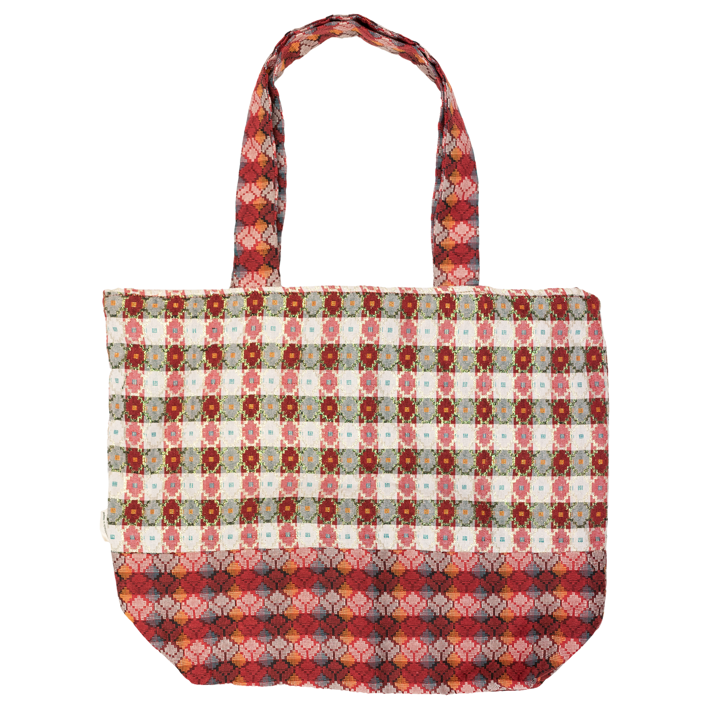 Large Two-Fabric Tote