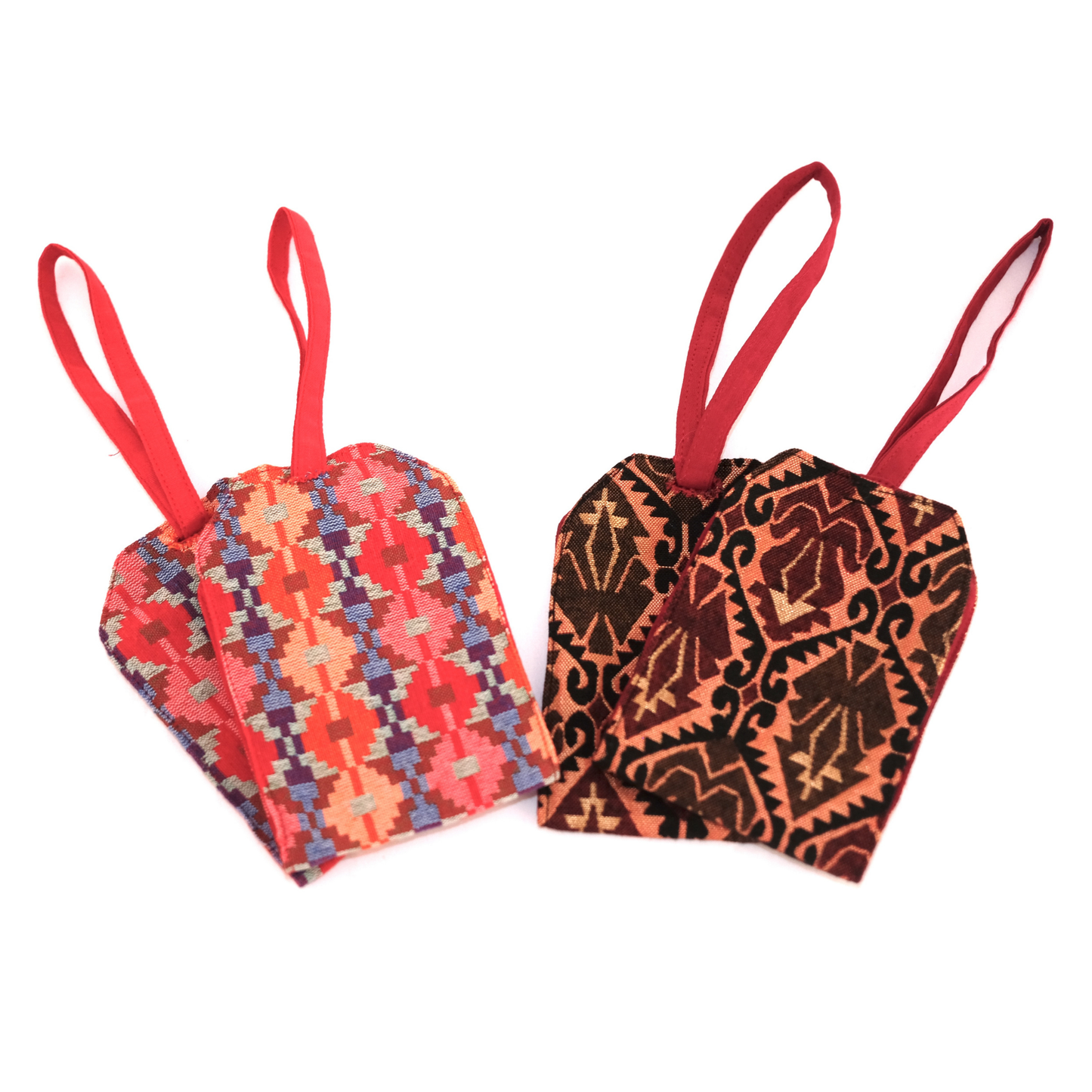 Unique Nepali Dhaka Fabric Luggage Tags